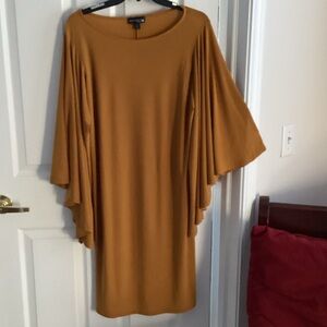 incredible wide flutter sleeve dress